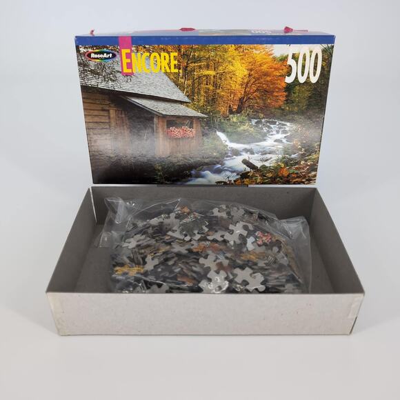 RoseArt Encore "Creekside Mill" 500 Fully Interlocking Piece Jigsaw Puzzle - GUC - Picture 2 of 10